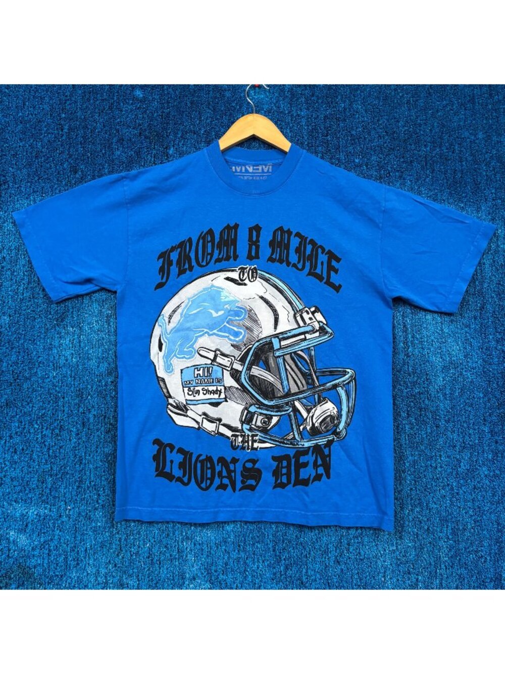 Eminem Lions Den Blue Rock T-Shirt Size Medium